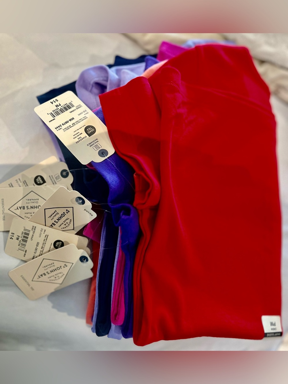 St. John's Bay Red and Purple Mixed Blouse Bundle